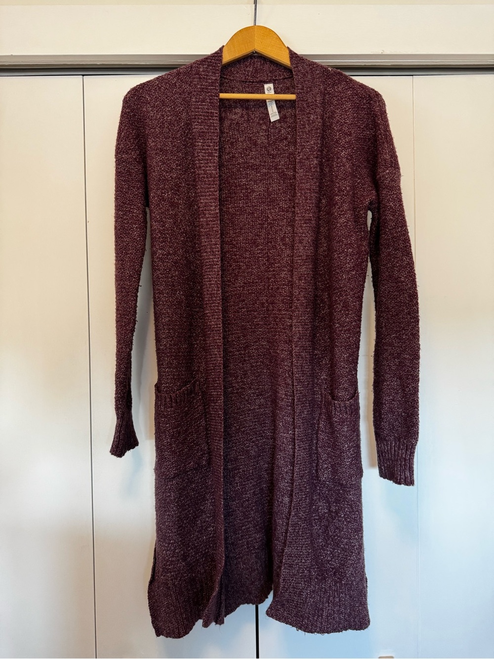 Ripzone Cozy Marled Knit Long Cardigan Sweater with Pockets Sz Small 47% Cotton